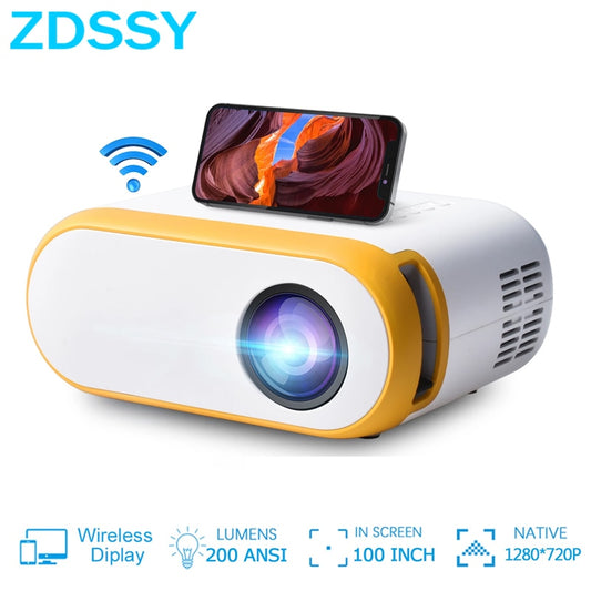 ZDSSY Q11 ミニプロジェクターポータブルサポート HD 1080P ホームシアター 6000 ルーメン Maircast スマートフォンマルチメディア LED ビデオビーマー