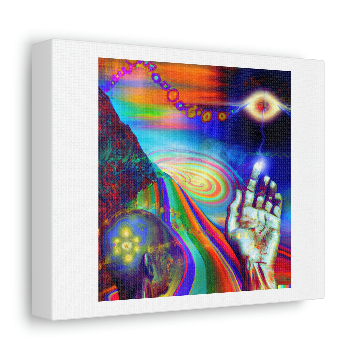 Consciousness Meaning Of Life Digital Art 'Designed by AI' on Satin Canvas