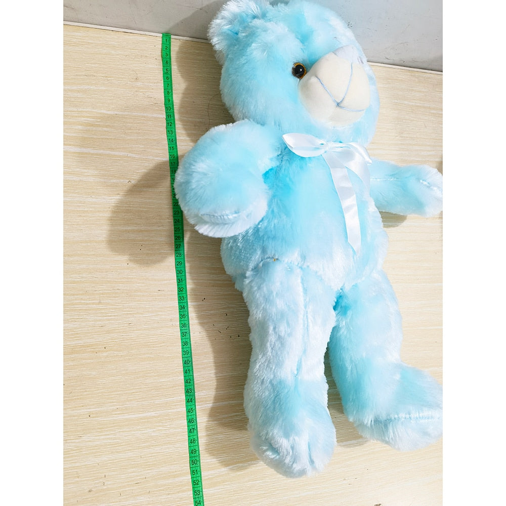 50cm Creative Light Up LED Ours en peluche Animaux en peluche Jouet coloré Glowing Cadeau de Noël pour les enfants Oreiller