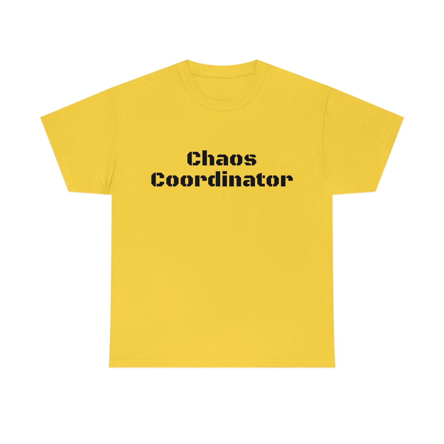 Coordinateur du chaos T-shirt en coton lourd Tailles unisexe Cadeau drôle Femme Homme