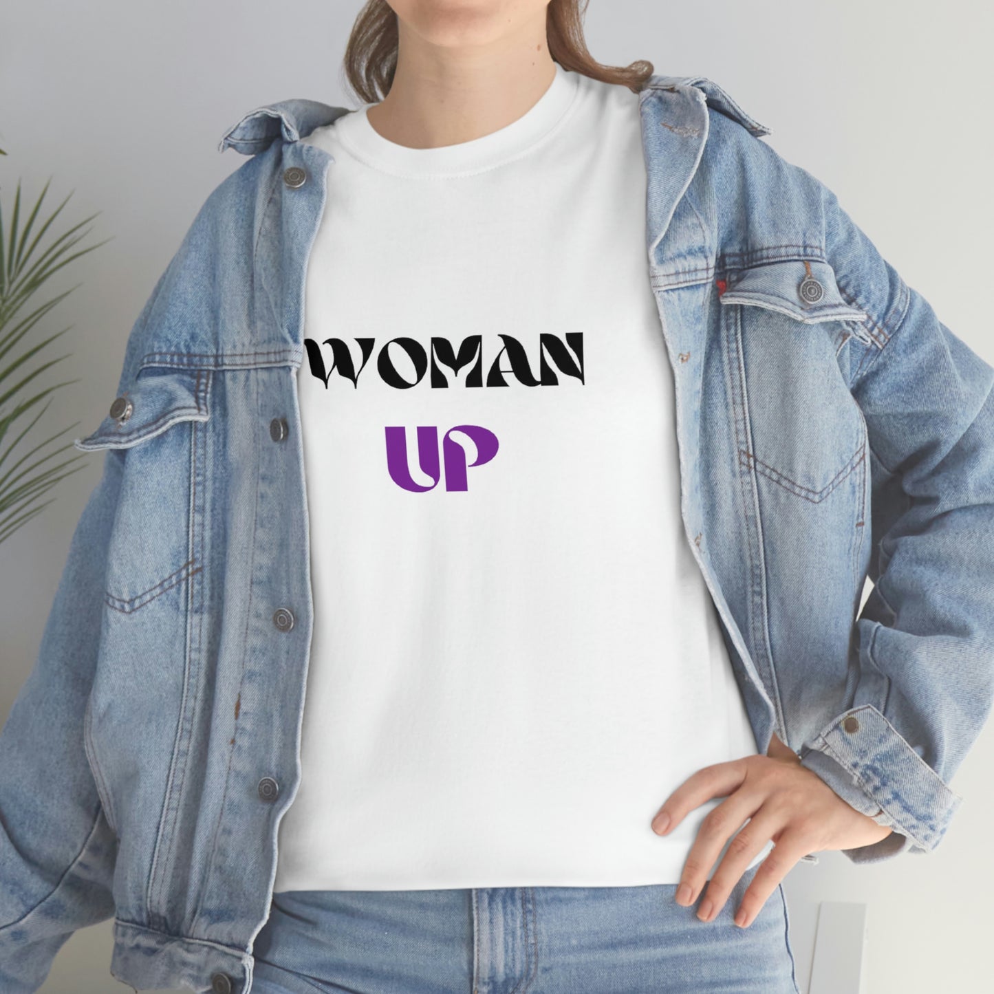 Woman Up! Heavy Cotton T-Shirt