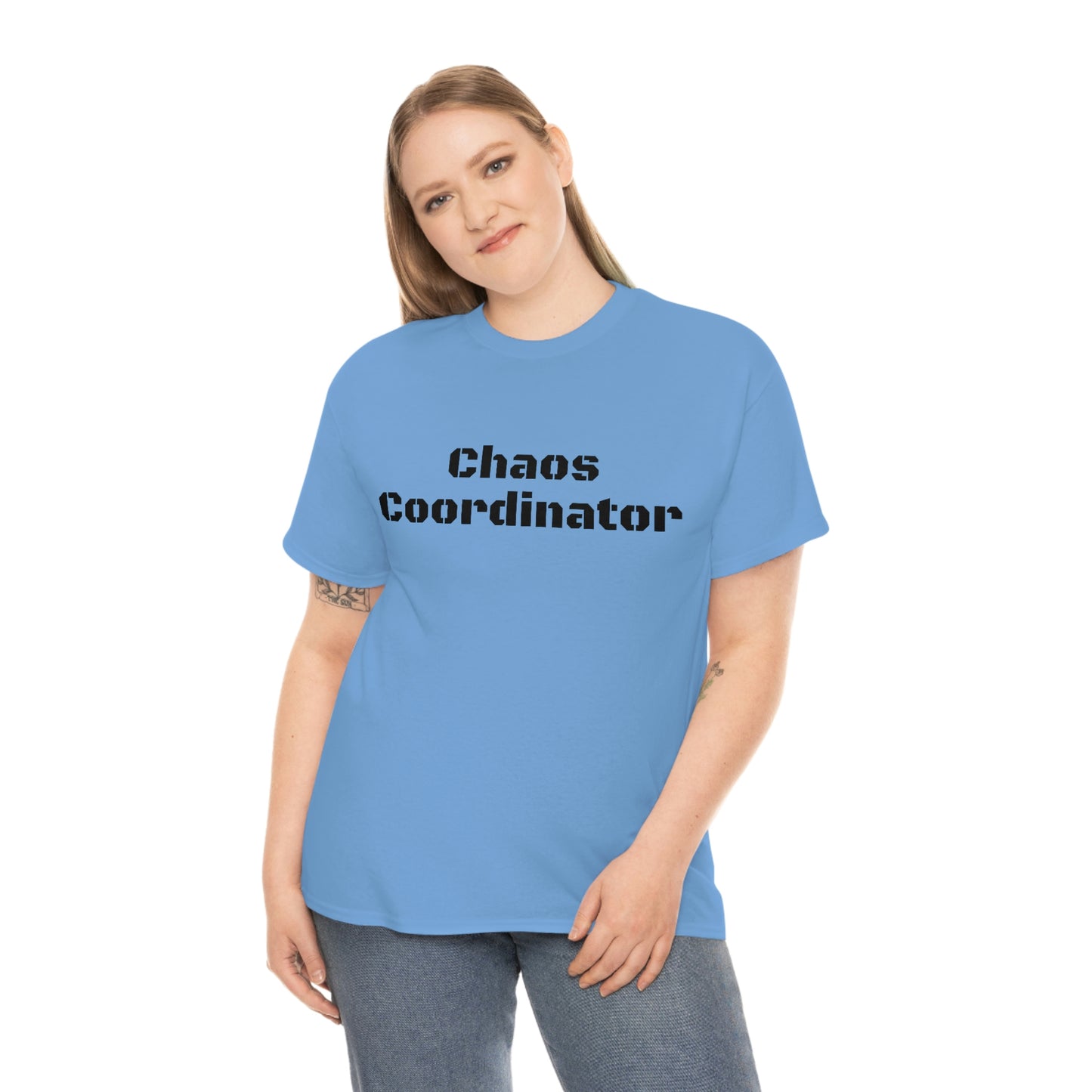 Coordinateur du chaos T-shirt en coton lourd Tailles unisexe Cadeau drôle Femme Homme