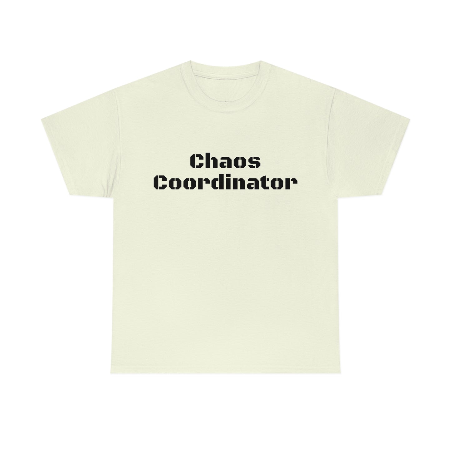 Coordinateur du chaos T-shirt en coton lourd Tailles unisexe Cadeau drôle Femme Homme