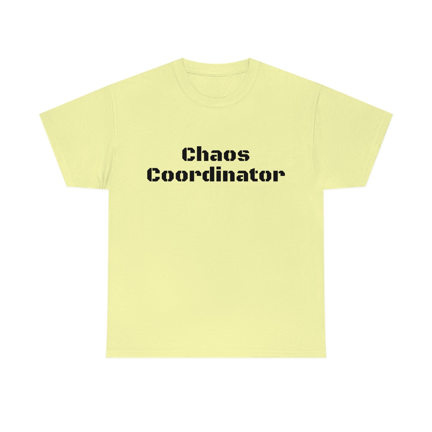 Coordinateur du chaos T-shirt en coton lourd Tailles unisexe Cadeau drôle Femme Homme