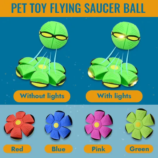 Pet Toy Flying Saucer Soft Plastic Ball Frisbee