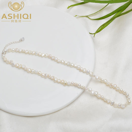 Ashiqi Natural Freshwater Pearl Choker Necklace