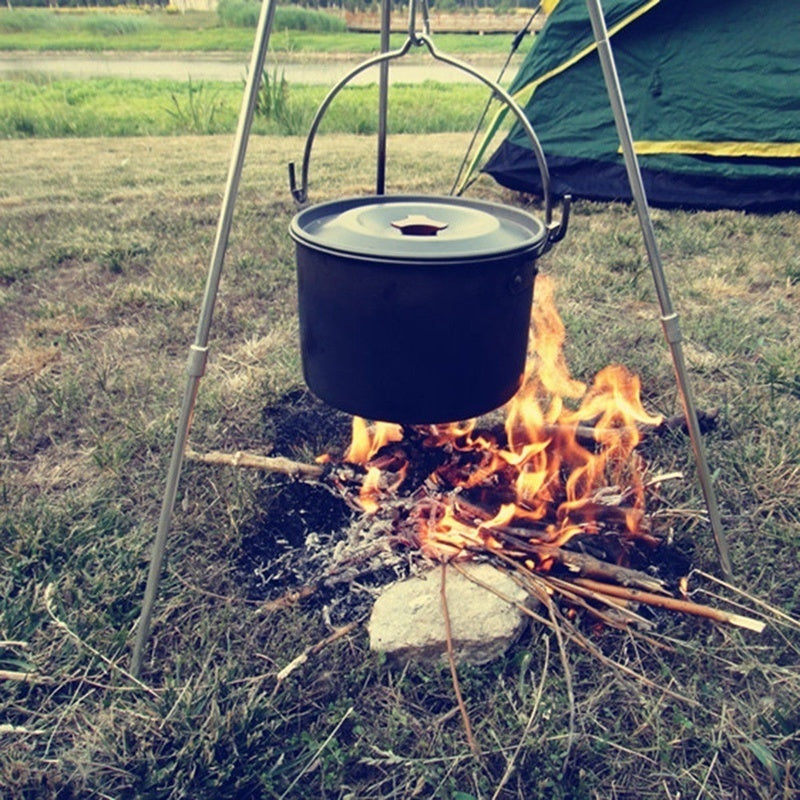 Trépied de cuisson pour feu de camp extérieur