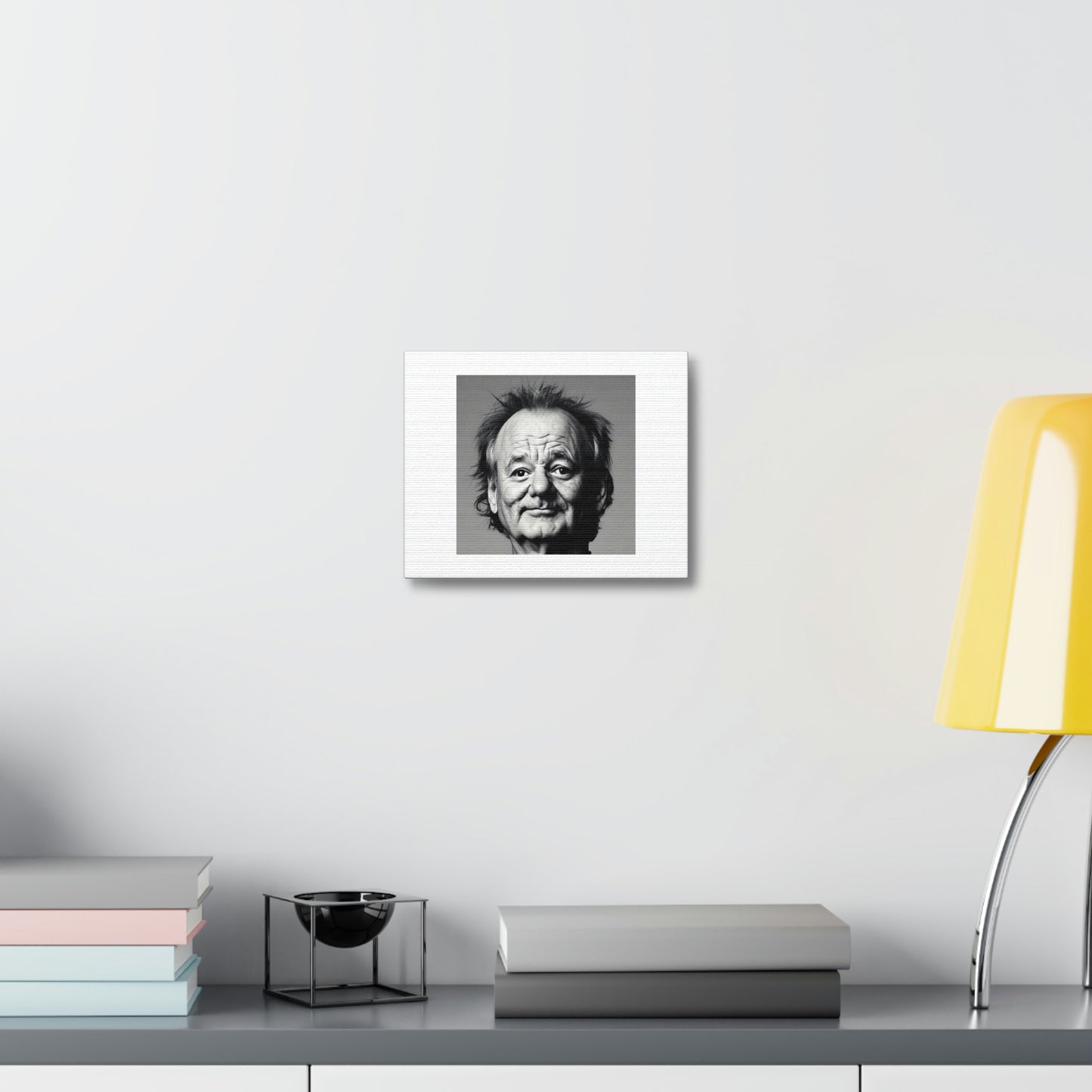 Bill Murray USA President Black And White Digital Art 'Designed by AI' on Canvas