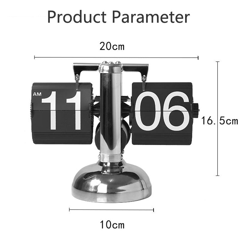 Classical Mechanical Table Clock Rolodex Style