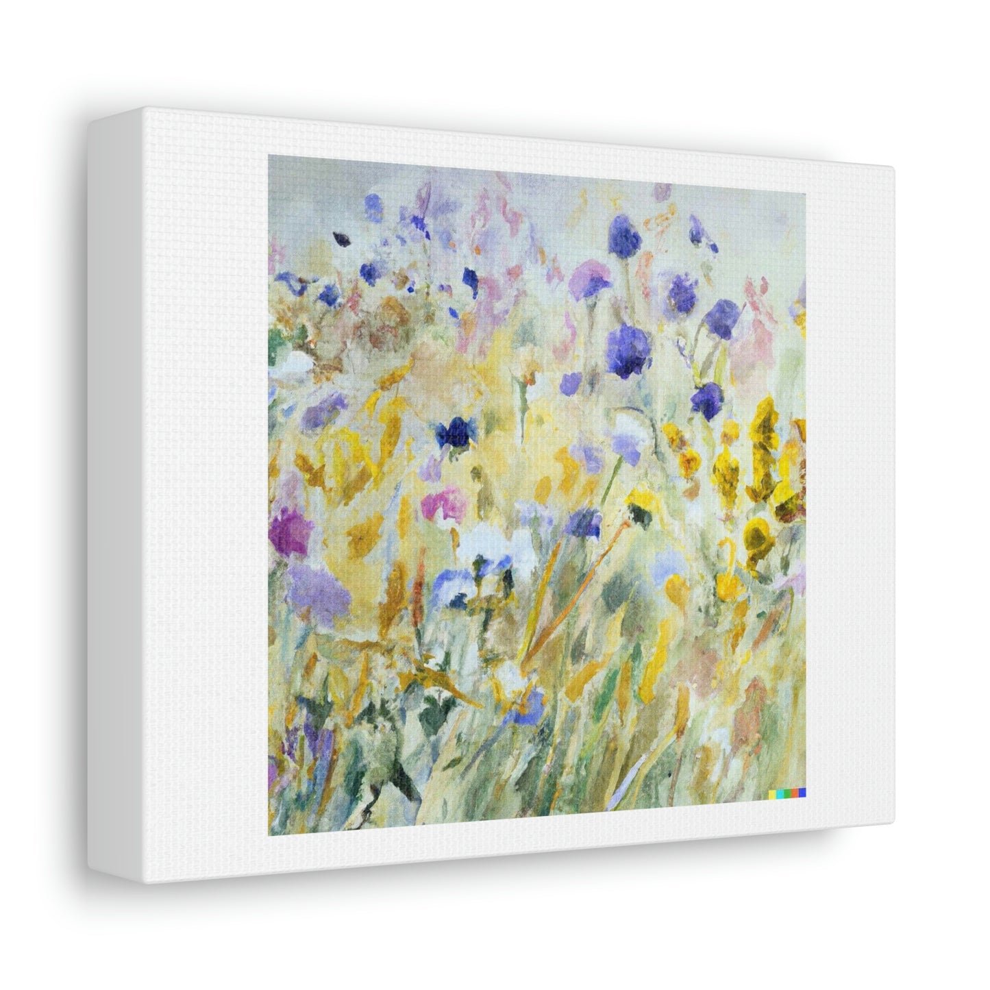 Wildflowers Field Autumn Watercolour Digital Art 'Designed by AI' on Canvas