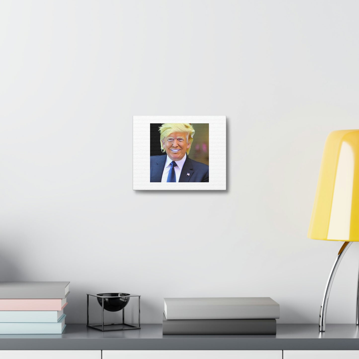 Donald Trump With Cloud Strife Hairstyle Digital Art 'Designed by AI' On Canvas