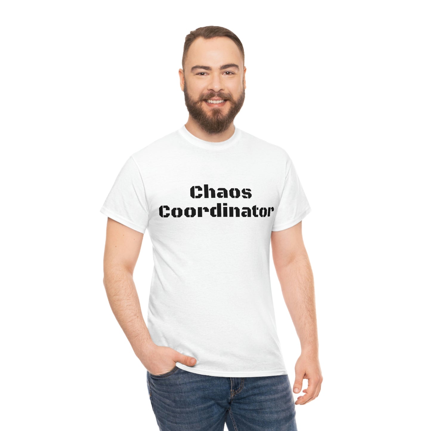 Coordinateur du chaos T-shirt en coton lourd Tailles unisexe Cadeau drôle Femme Homme