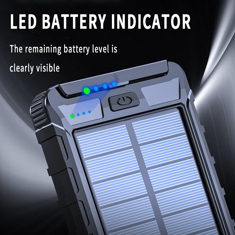 Chargeur solaire portable 20000mAh de banque de puissance de charge rapide étanche