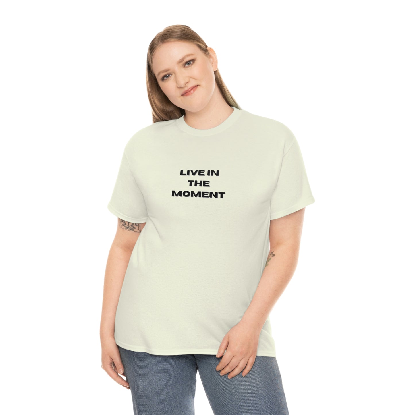 Live In The Moment ヘビーコットン Tシャツ ユニセックスサイズ 面白い レディース メンズ