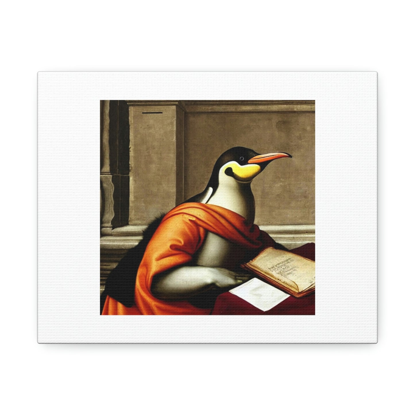 Penguin Using Linux And Open Source Software Digital Art 'Designed by AI'