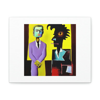 Andy Warhol et Jean-Michel Basquiat écrivant de la poésie sur l'art numérique 'Designed by AI'