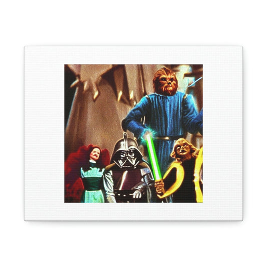 Wizard Of Oz Meets Star Wars Digital Art 'Designed by AI' on Satin Canvas