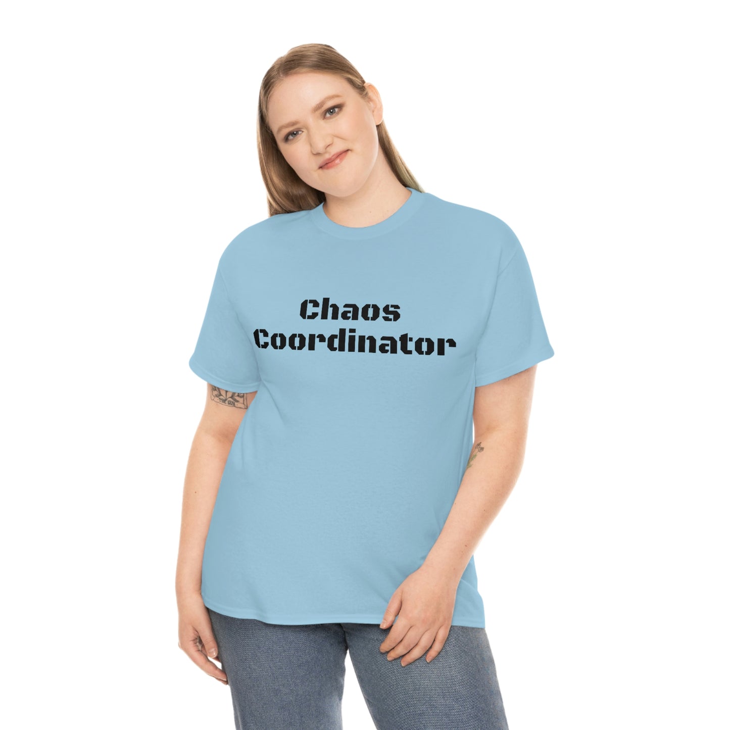 Coordinateur du chaos T-shirt en coton lourd Tailles unisexe Cadeau drôle Femme Homme