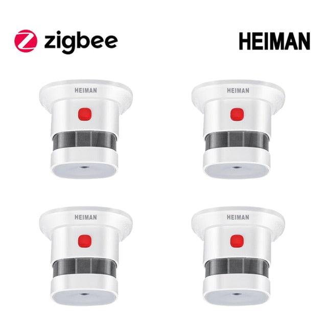 Heiman Zigbee 煙探知器スマートホームシステム 2.4GHz 高感度安全防火煙センサー