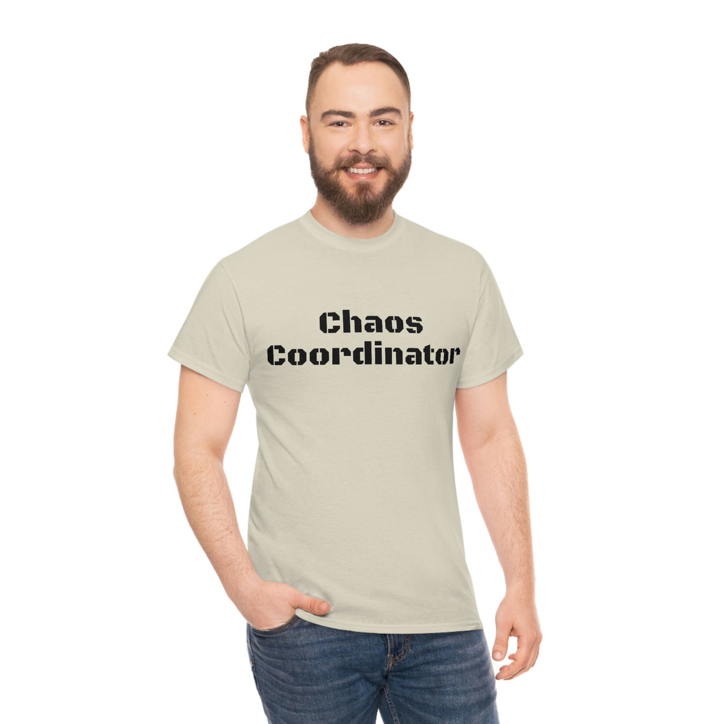 Coordinateur du chaos T-shirt en coton lourd Tailles unisexe Cadeau drôle Femme Homme