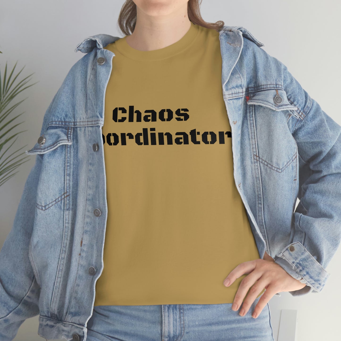 Coordinateur du chaos T-shirt en coton lourd Tailles unisexe Cadeau drôle Femme Homme