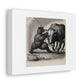 Bear Pulling A Bull By Its Nose Digital Art 'Designed by AI' Stretched Canvas