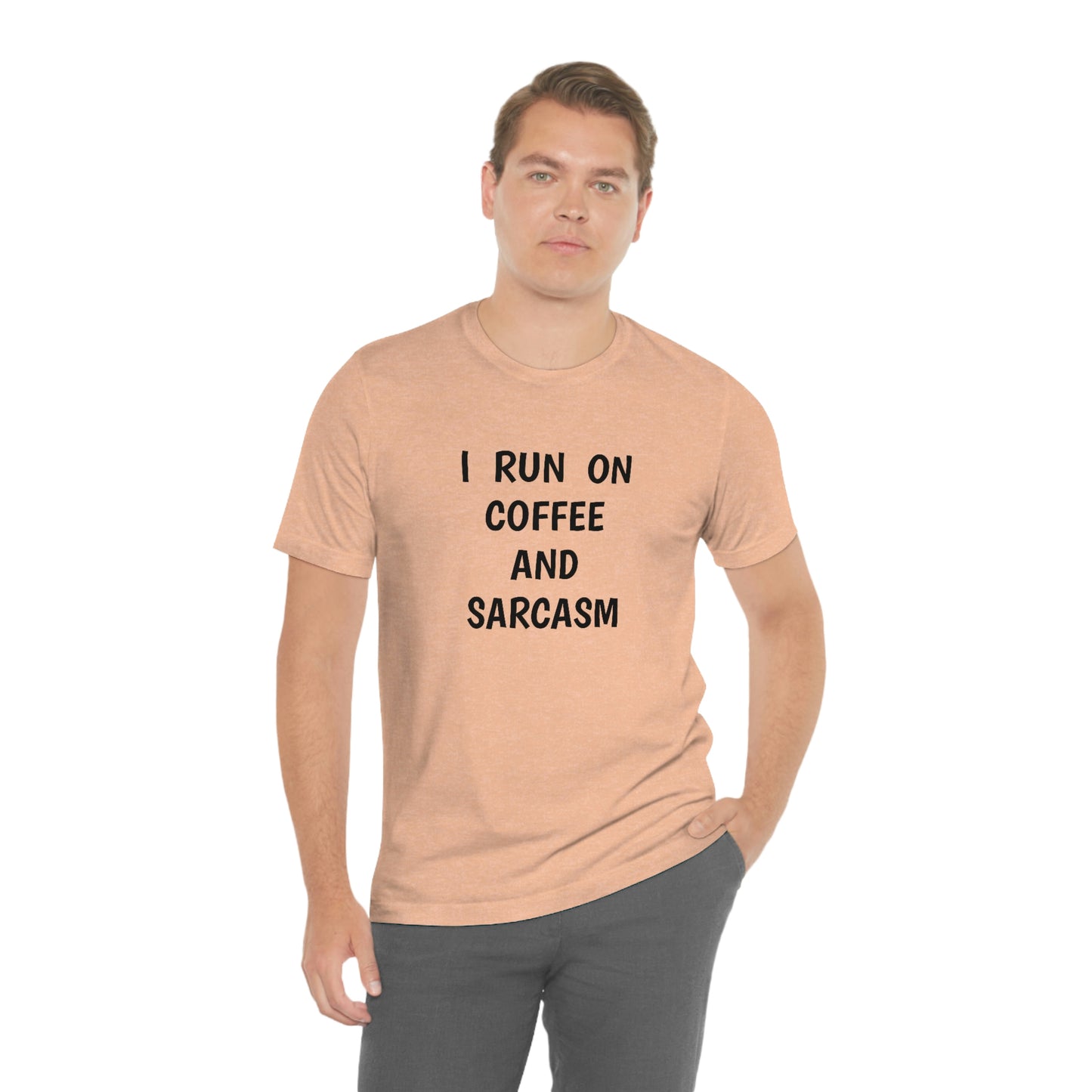 Je cours sur le café et le sarcasme Jersey T-shirt à manches courtes drôle