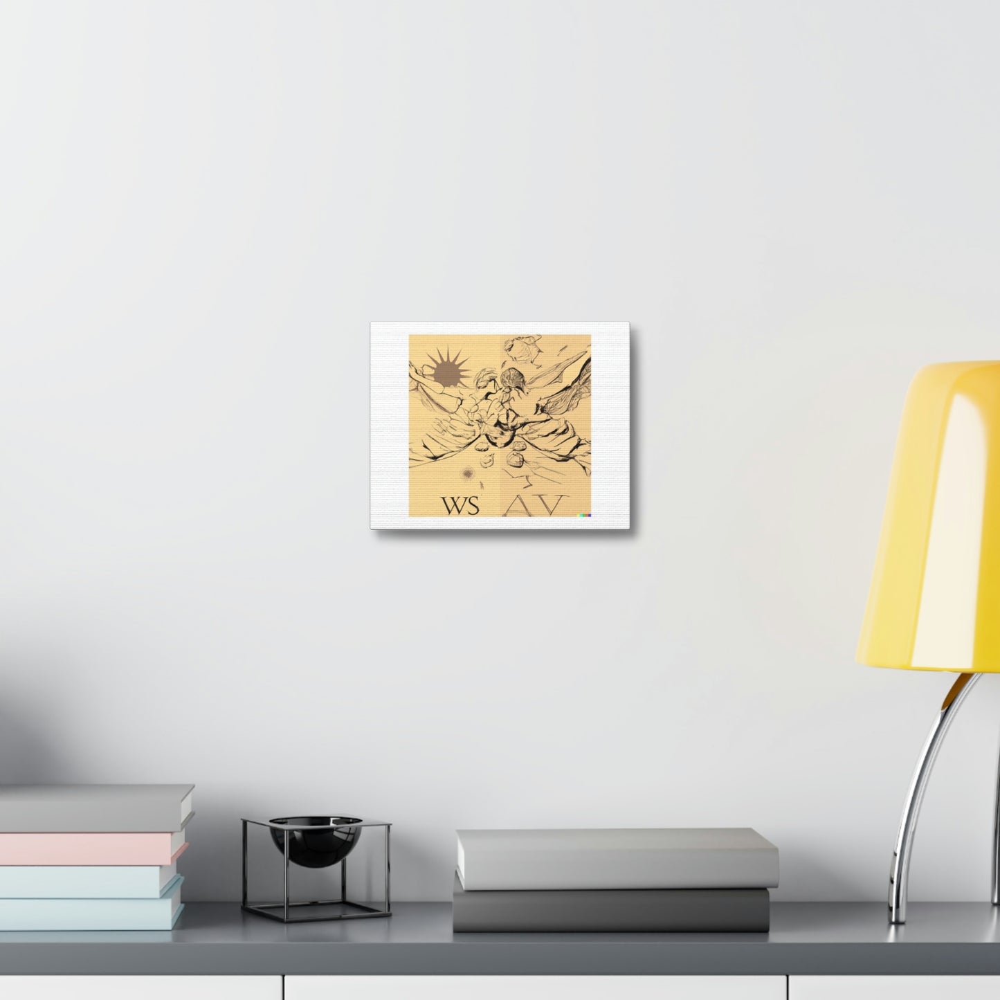 Love Trumps War. Venus and Mars With a Swarm of Wasps digital art 'Designed by AI' on Canvas