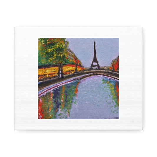 Flying Saucer Landed In Paris In The Impressionist Style Canvas 'Designed by AI'