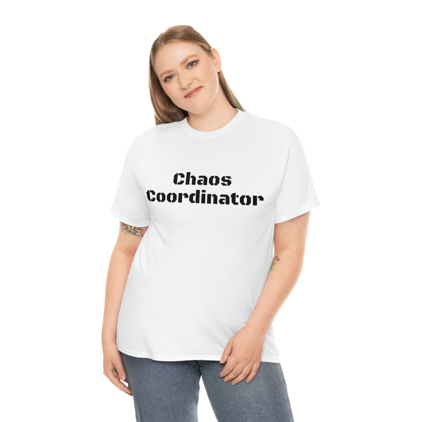 Coordinateur du chaos T-shirt en coton lourd Tailles unisexe Cadeau drôle Femme Homme