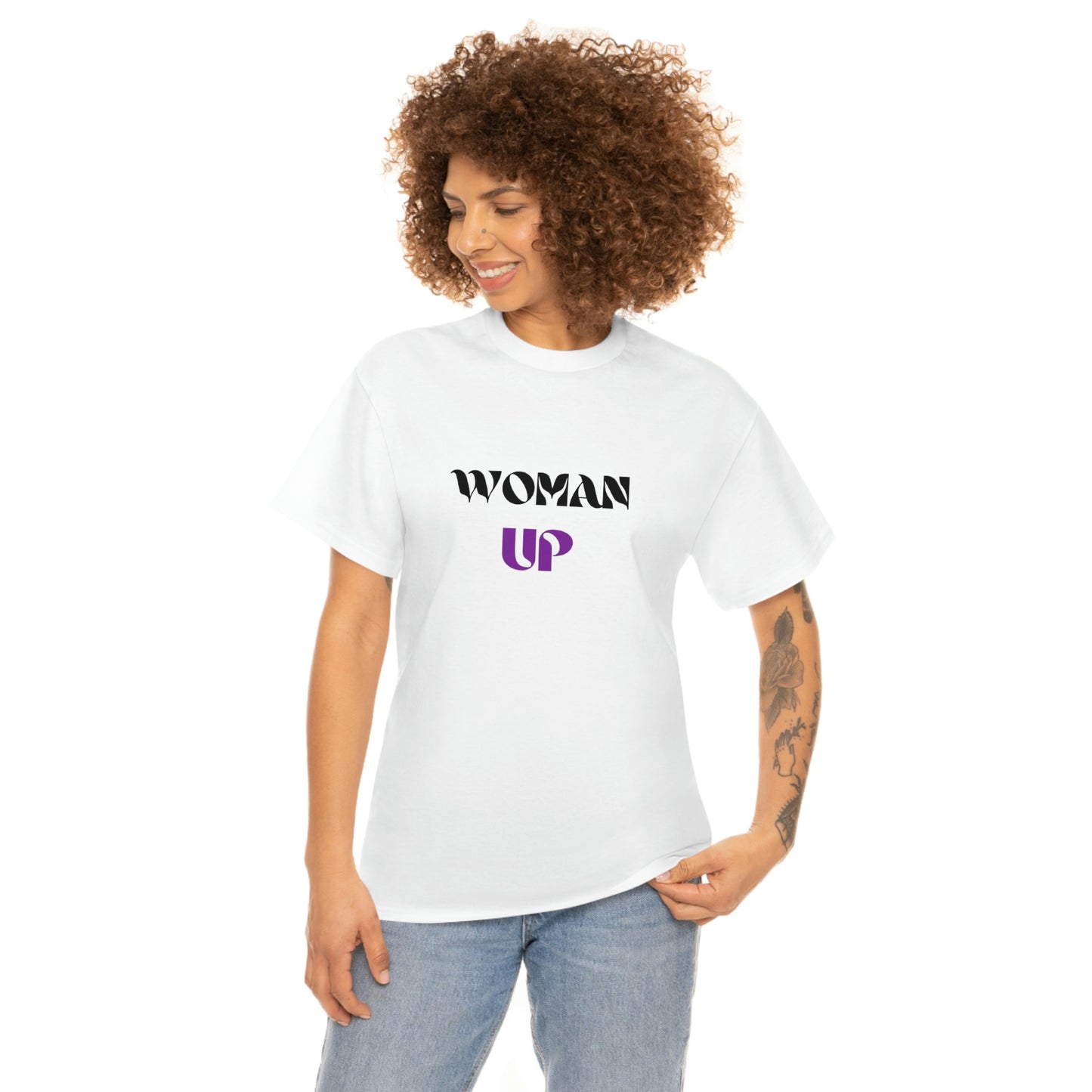 Woman Up! Heavy Cotton T-Shirt