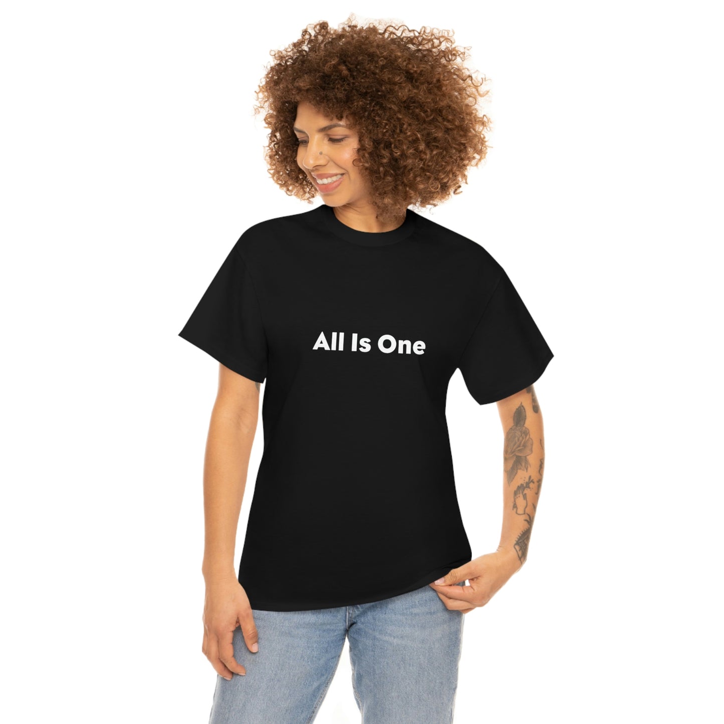 All Is One One Cotton T-Shirt Philosophical. Yoga. Mind Body Awareness T-Shirt