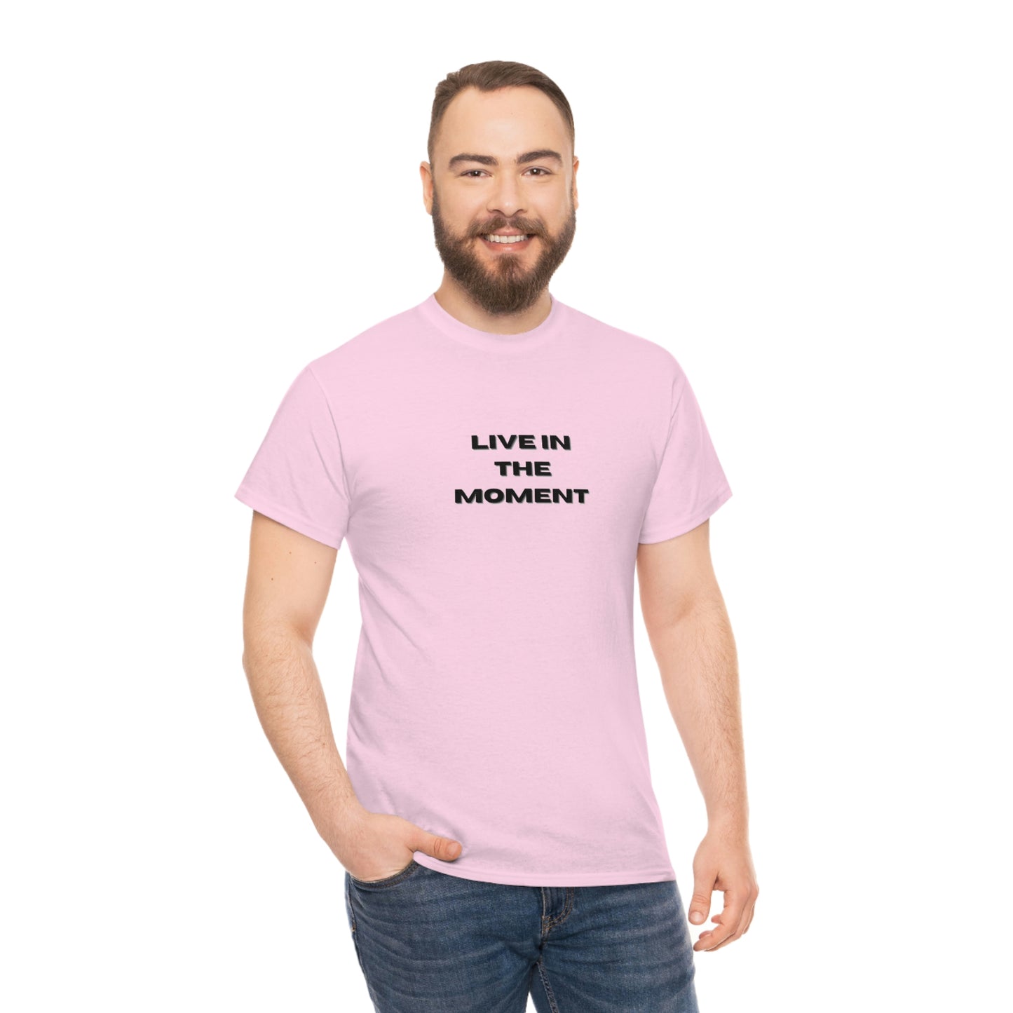 Live In The Moment T-shirt en coton épais Tailles unisexes Funny Women's Men's