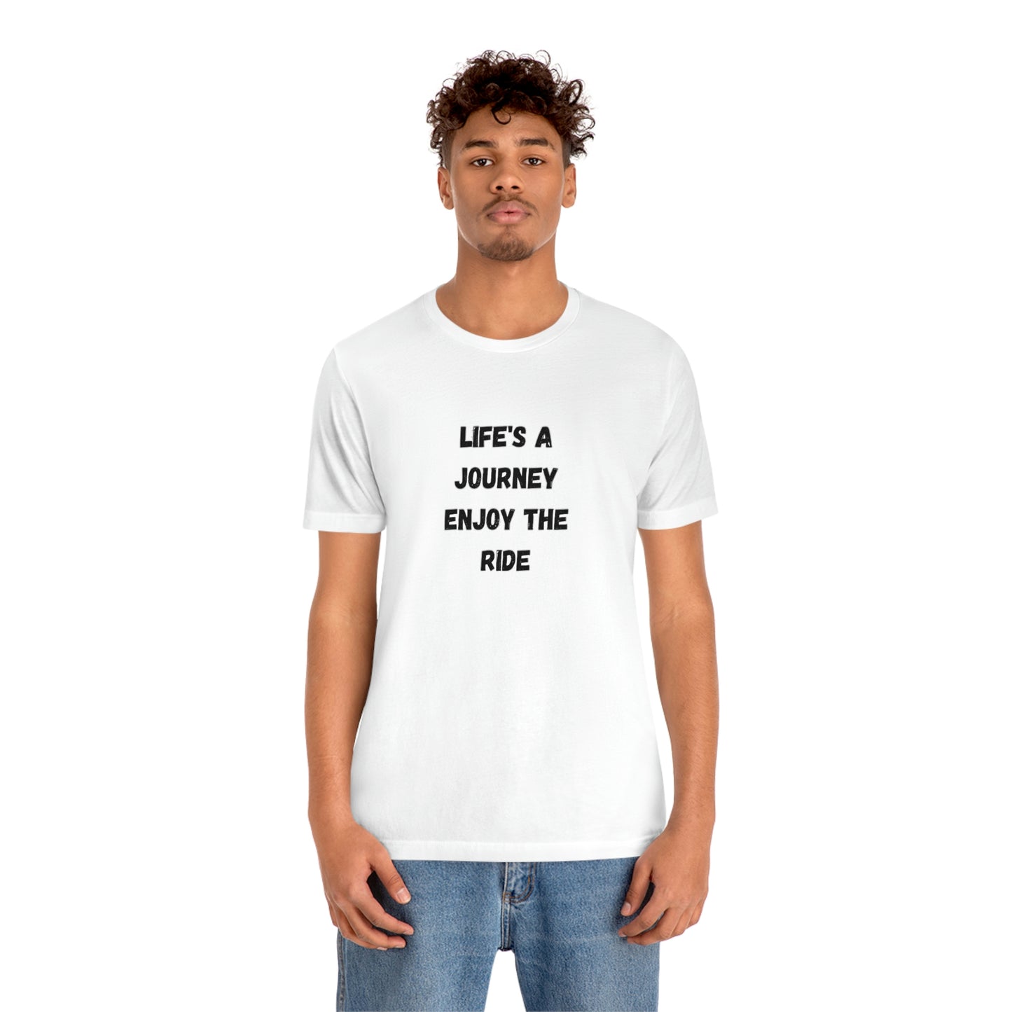 La vie est un voyage, profitez de la balade. T-shirt unisexe à manches courtes en jersey Homme Femme