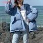 ElegantMis™ Women's Parka Coat in Block Colours