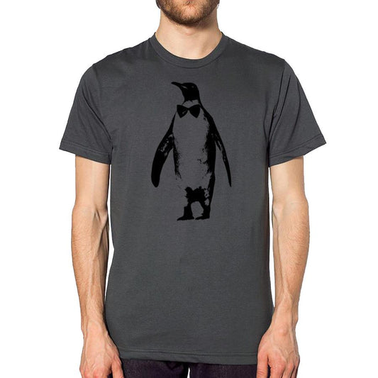 Super Formal Penguin Bow Tie Men's Cotton T-Shirt