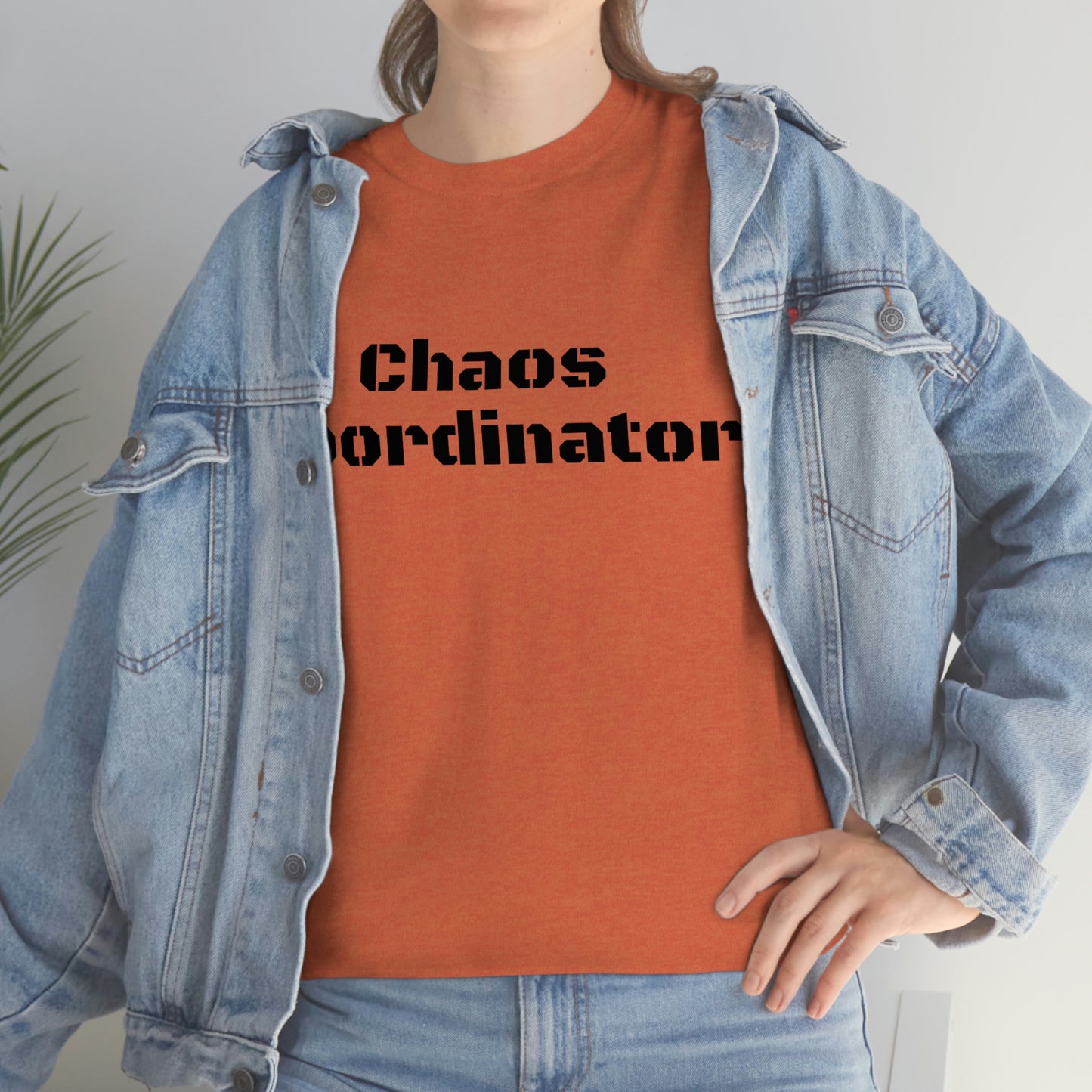 Coordinateur du chaos T-shirt en coton lourd Tailles unisexe Cadeau drôle Femme Homme