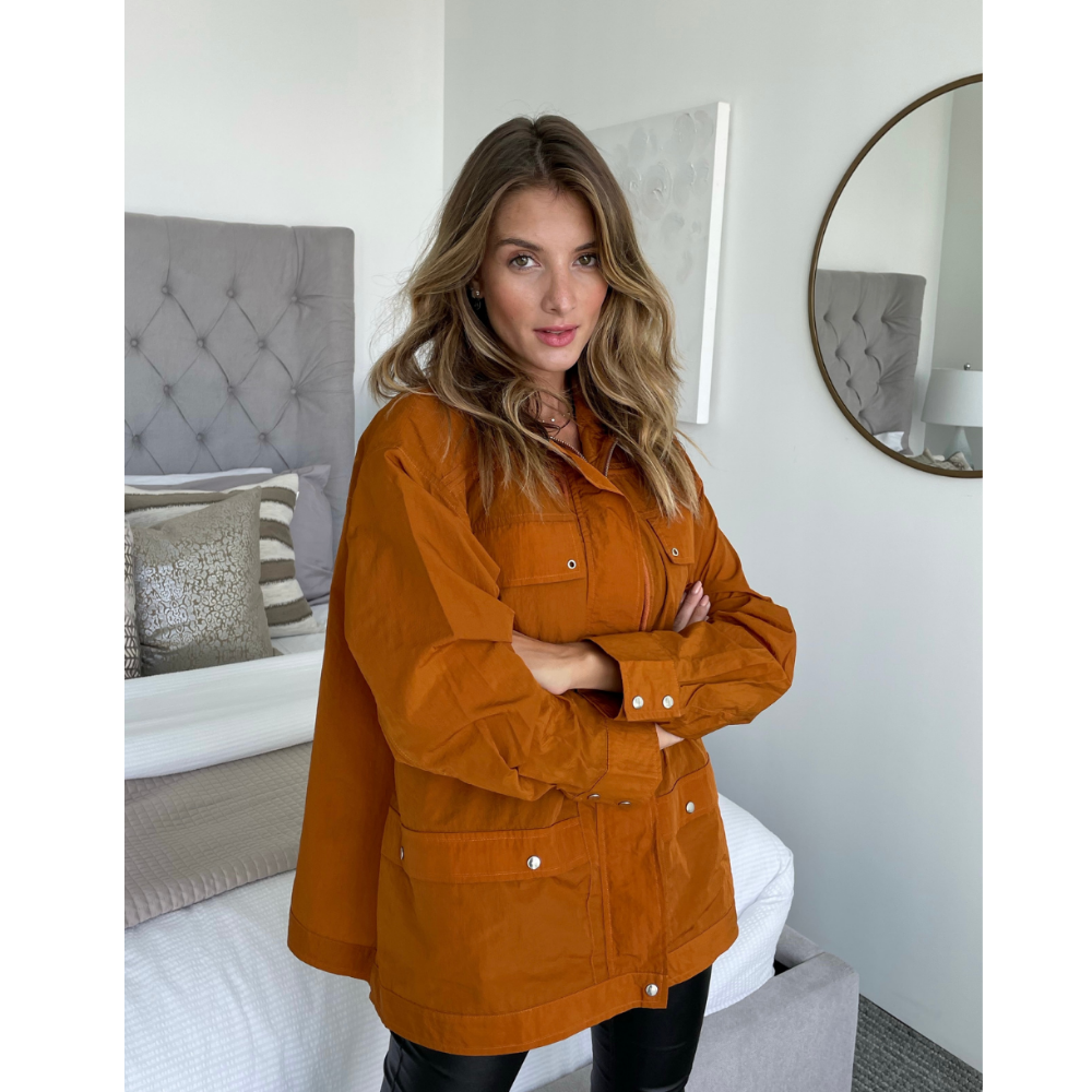 Vireous Rust Orange Lightweight Women's Jacket