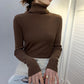 Vireous Classic Coral Women's Turtleneck Sweater