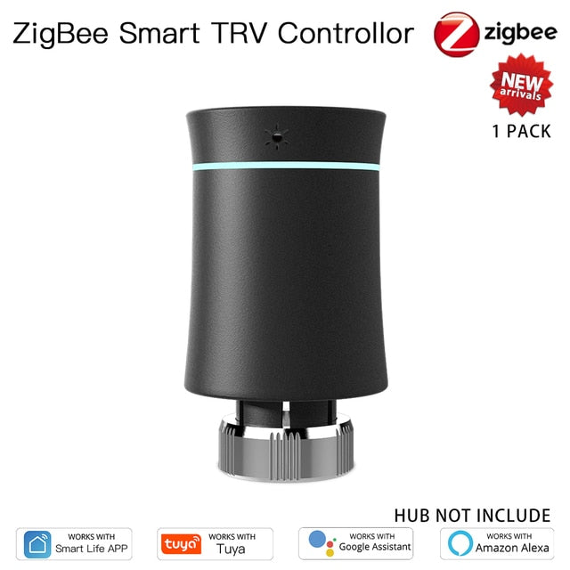 Moes Tuya ZigBee 3.0 nouveau radiateur actionneur vanne thermostat programmable intelligent température chauffage TRV Alexa Google Home commande vocale