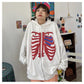 Skeleton Print Unisex Full Zip Hoodie