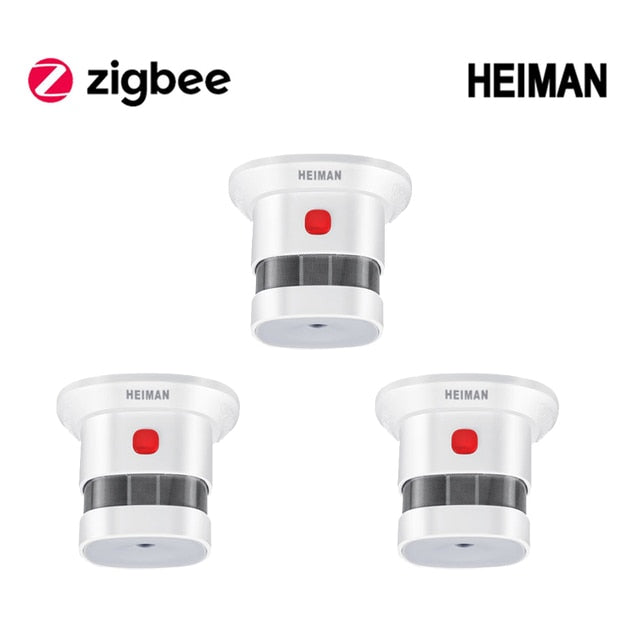 Heiman Zigbee 煙探知器スマートホームシステム 2.4GHz 高感度安全防火煙センサー