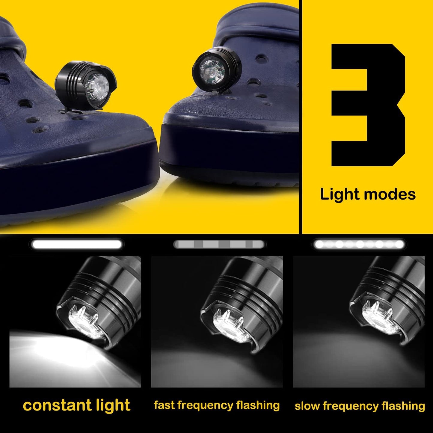 Headlights For Croc Shoes Charm Accessories See and Be Seen!