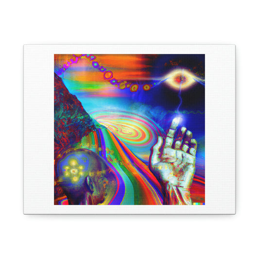 Consciousness Meaning Of Life Digital Art 'Designed by AI' on Satin Canvas