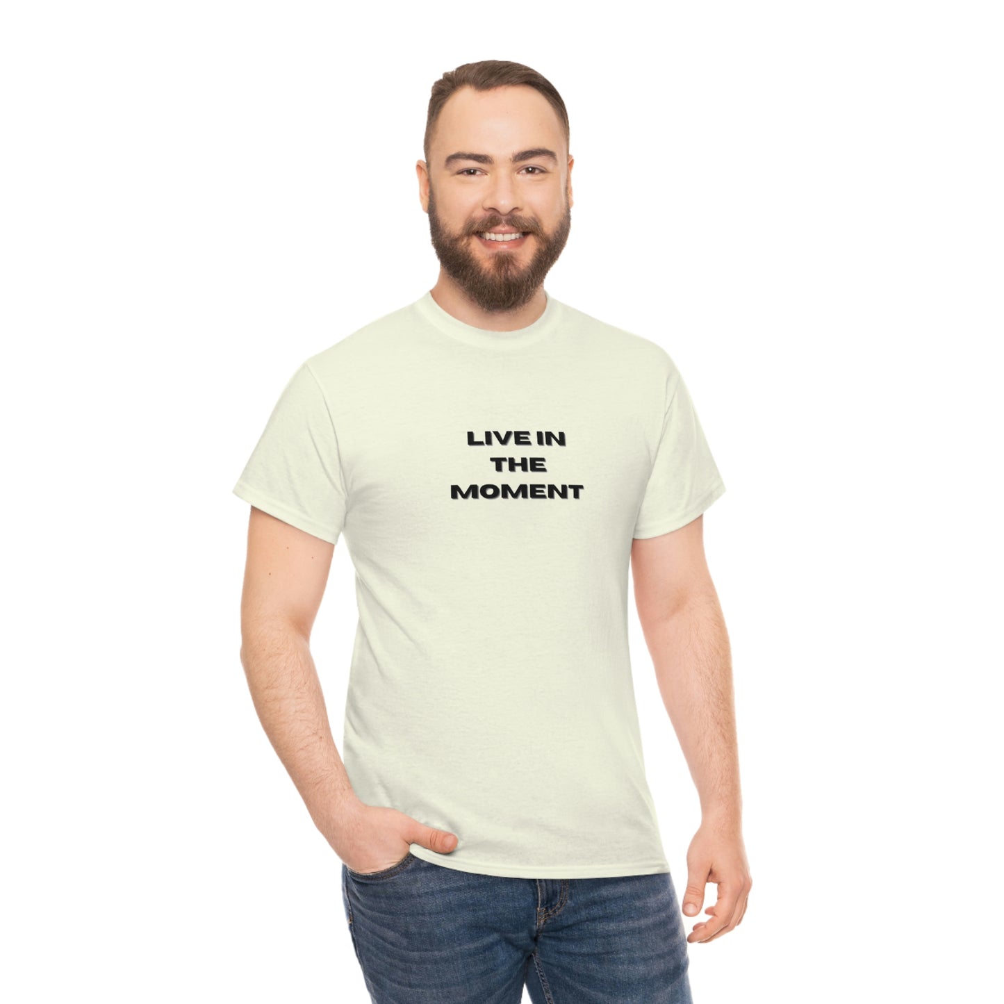 Live In The Moment T-shirt en coton épais Tailles unisexes Funny Women's Men's