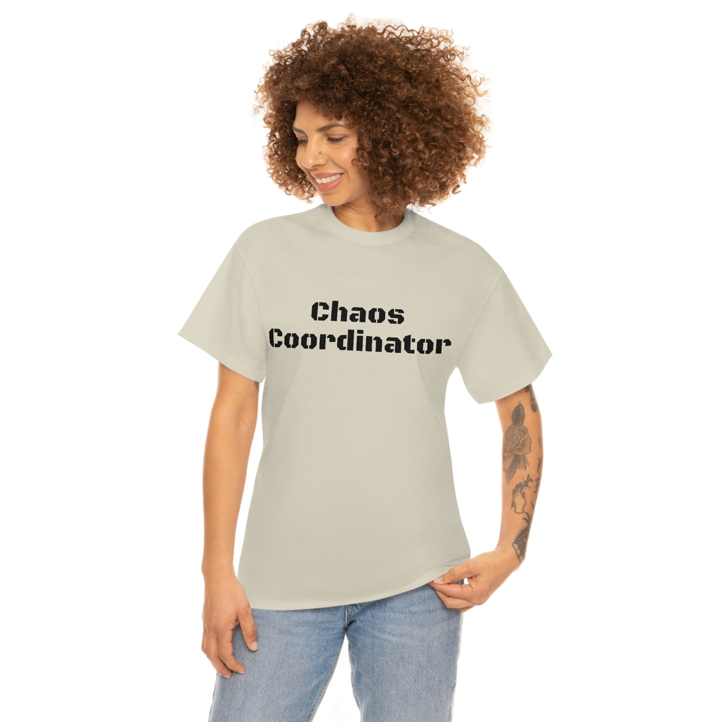 Coordinateur du chaos T-shirt en coton lourd Tailles unisexe Cadeau drôle Femme Homme