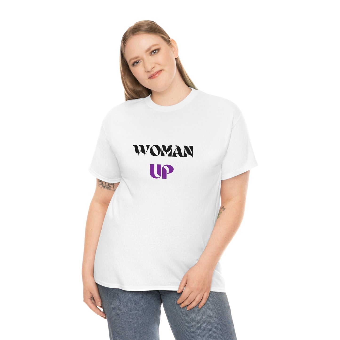 Woman Up! Heavy Cotton T-Shirt