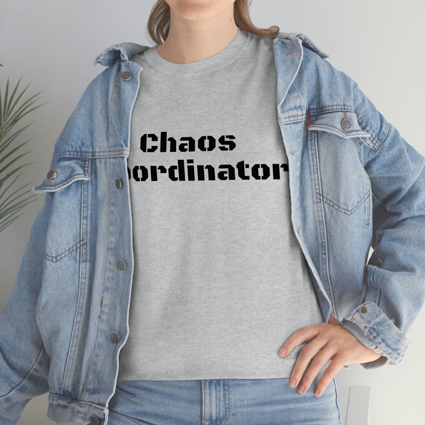 Coordinateur du chaos T-shirt en coton lourd Tailles unisexe Cadeau drôle Femme Homme