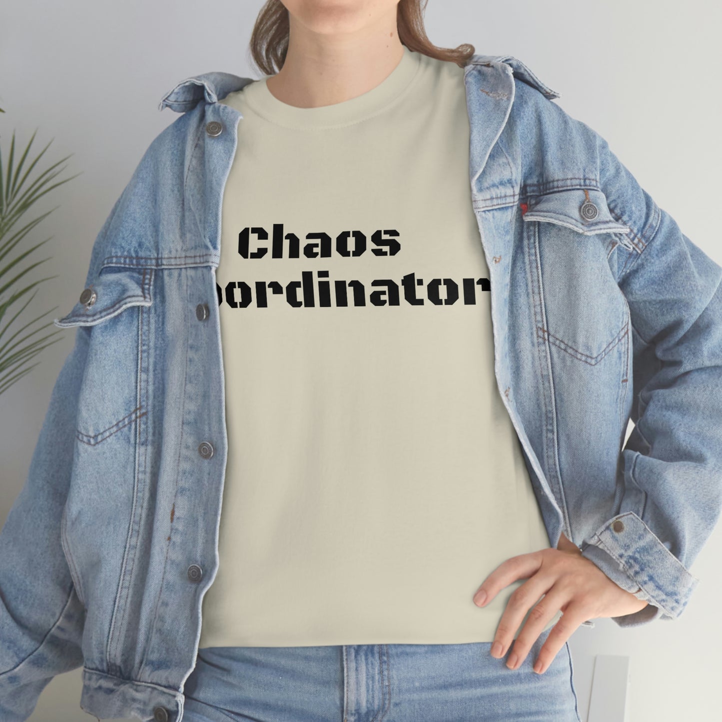 Coordinateur du chaos T-shirt en coton lourd Tailles unisexe Cadeau drôle Femme Homme