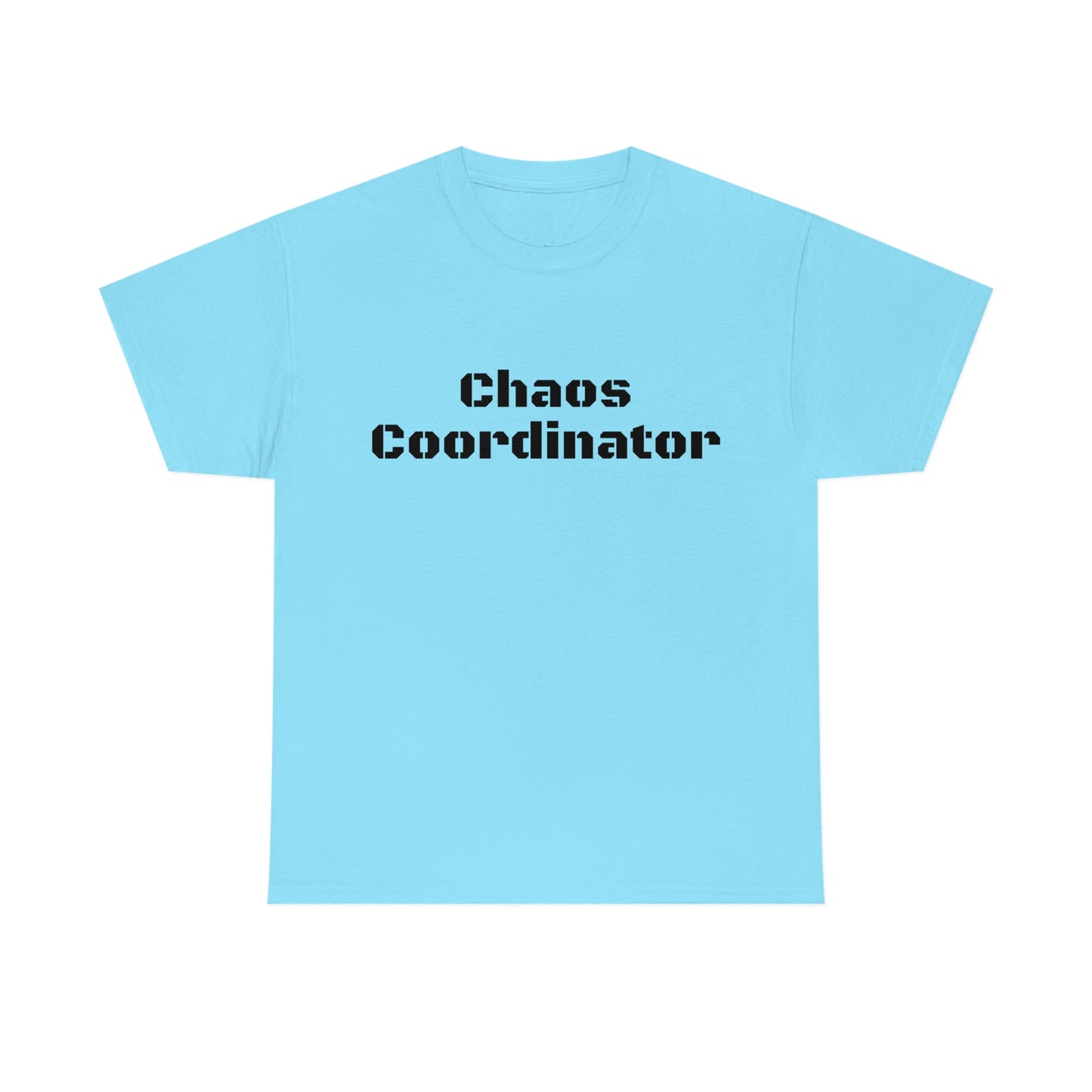 Coordinateur du chaos T-shirt en coton lourd Tailles unisexe Cadeau drôle Femme Homme